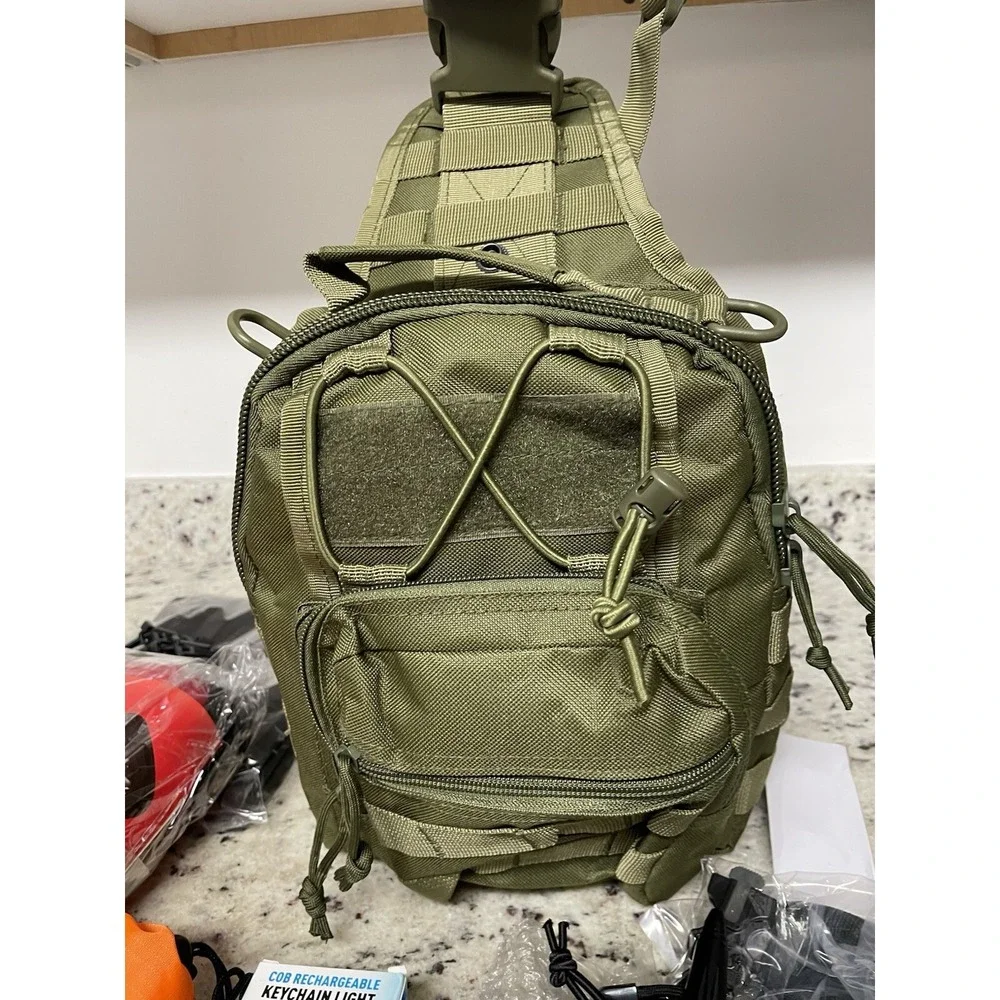 Tactical Bag W/Home Emergency  Azzcony  Survive Kit Supply's 27 Ps 1 Person New